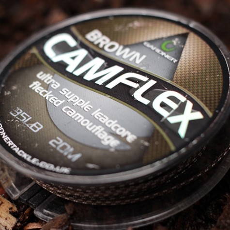 CAMFLEXLEADCORE35lb159KgCAMOBROWNFLECK20m-01