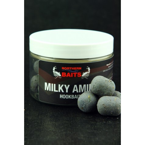 Milky Amino Hard Hookbaits - Blue - 16mm dumbells